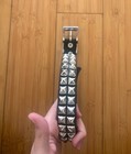 New Pig Wheels Studded Belt Vintage 90   s Skateboard Surf Golf Mx Leather Belt