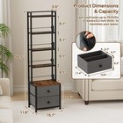 6-tier Cd Dvd Storage Rack With Adjustable Book Stopper For Living Room   Office