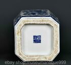 12  Qianlong Marked Chinese Blue White Porcelain Dragon Phoenix Vase Bottle