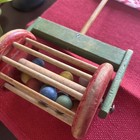 Vintage Playskool Wooden Push pull Toy Wooden Popping Balls 