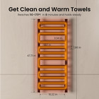 Woho Wall Mounted Black Towel Warmer Rack Fast Heating For Bathroom Easy Install