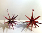 Vintage 1950 s Bradford Atomic Starburst Sputnik Christmas Ornaments 2 Plastic
