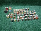 59 Vintage Wooden Sewing Thread Spools Assorted Sizes And Brands