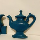 Vintage Burwood Wall Plaques Blue Kitchen Decor Teapot Mug Set 4668-2 4668-3