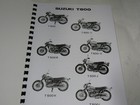Suzuki T500 T500 Cobra Parts And Service Manual 1969-1975