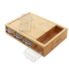 Open Box - Bamboo Cutting Board With Juice Groove   Food Storage Container Trays