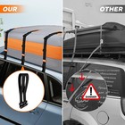 6 Rooftop Cargo Tie Down Hook Straps-secure Any Car Roof Bag  Rack Black 