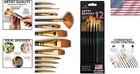 Versatile 12-piece Nylon Paint Brush Set - Ideal For Acrylic  Oil   Watercolor