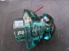 Old Glass Insulator Cd 609 Embossed Jsn Damaged