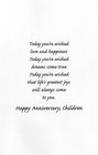 Nice Vintage Happy Anniversary Card For Children By Majestic Greetings  envelope