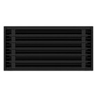 Buildmart - 24x12 Modern Ac Vent Cover - Decorative Black Aluminum Air Vent -   