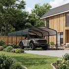 12 x20  Metal Carport  Heavy Duty Galvanized Steel Roof Canopy Car Shelter Truck