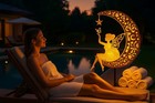 Hssd10 Fairy Garden Accessories     Solar Light Outdoor Statue For Yard  Lawn O   