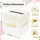 White Card Box Gold Foil Polka Dots Receiving Graduation Wedding Money Envelope