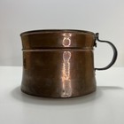 Vintage Antique Primitive Hand Hammered Solid Copper Pot W  Forged Iron Handle 