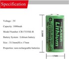     5x Cr17335se-r 3v  Plc Cnc Battery 1700mah Non-rechargeable With Brown Plug