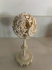 Vintage Hand   carved Chinese Puzzle Ball  10 Layers 