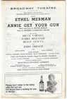 1966 Annie Get Your Gun Playbill Ethel Merman Cast Signed Autograph Broadway