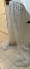 Pottery Barn Kids Sequin Bed Chair Canopy White Lace Silver Accents 18  X 90 