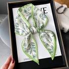 Women Satin Silk Skinny Scarf Floral Hair Ribbon Neck Tie Bag Accessory Gift New