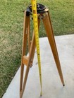 Antique Vintage W   L E Gurley Wood   Brass Survey Tripod For Transit theodolite