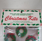 Christmas Craft Ornament Kit Green Safety Pin Wreaths
