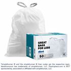 Plasticplace Custom Fit Trash Bags Compatible With Simplehuman Code K  50 Count