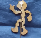 Vintage Reddy Kilowatt Pin Gold Tone Brass Electric Utility Promo Mascot 1950s