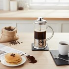 Single Serve French Press Coffee Maker     12 Oz Mini Stainless Steel   Glass Brew