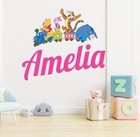 Winnie The Pooh Wall Vinyl Decal - Nursery Baby Shower Gift Pooh Vinyl Decor Art