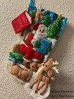 Bucilla Finished    story Time Santa     18    Diag  Christmas Stocking  89482e