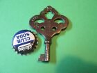 Antique Vintage Old Odd Shaped Open Barrel Cabinet Skeleton Key  Unique Rare