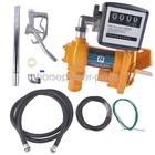 12v 20gpm Portable Fuel Transfer Pump Gasoline W oil Meter For Gas Diesel Yellow