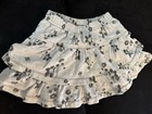 Hanna Andersson 120 Skort 100  Cotton Floral Gray Skirt With Shorts 6 7 Years