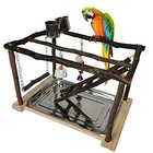  Parrots Playstand Bird Play Gym Cockatiel Playground Wood Perch Stand Climb 