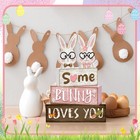 4 Pcs Approx  3 5  L X 2 5  W X 4  H  when Stacked   Easter Bunny Couple 