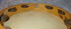 Vintage 10  Unmarked Percussion Wood Tambourine Single Row With Head