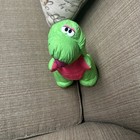 Vintage Fisher Price Nylon Puffalump Dinosaur Plush Squeaky Squishy Green Dino