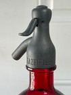 Rare Red Vintage Martin   Freres Cie Soda Siphon   Bottle  Paris 1931 Used