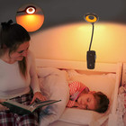 Clip-on Reading Light For Bed - Amber Book Read Light Rechargeable 5 Brightness 