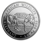 2020 Somalia  somali Republic  Elephant 1 Oz Silver Coin In Capsule