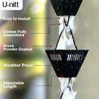 U-nitt Rain Chain Water Collection For Gutters Rainwater Catcher   Black Joy 