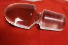 Vintage Large 5 1 2  Diameter Long   Clear Glass Decanter Bottle Stopper