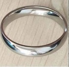 High Polish Shiny 4 Mm Stainless Steel Wedding Band Ring Men Women Size 8