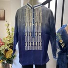 Filipino Formal Blue   White Embroidered Barong Tagalog