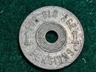 1930s 1 Mill Consumers Tax Pension - Aluminum Oklahoma Sales Tax Token