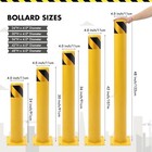 30 h X4 0 d Security Bollard  Steel Pipe Security Bollard  With Reflective Strip