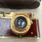 Brass Faux Leica Rangefinder Camera - Vintage Soviet Fed-1 Modification