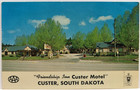 2 Vintage 1970s South Dakota Custer Motel Postcards Hotel Advertising Aaa Sd