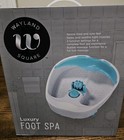 Wayland Square Luxury Foot Spa Foot Bath White blue 55w Bubble Massage Roller